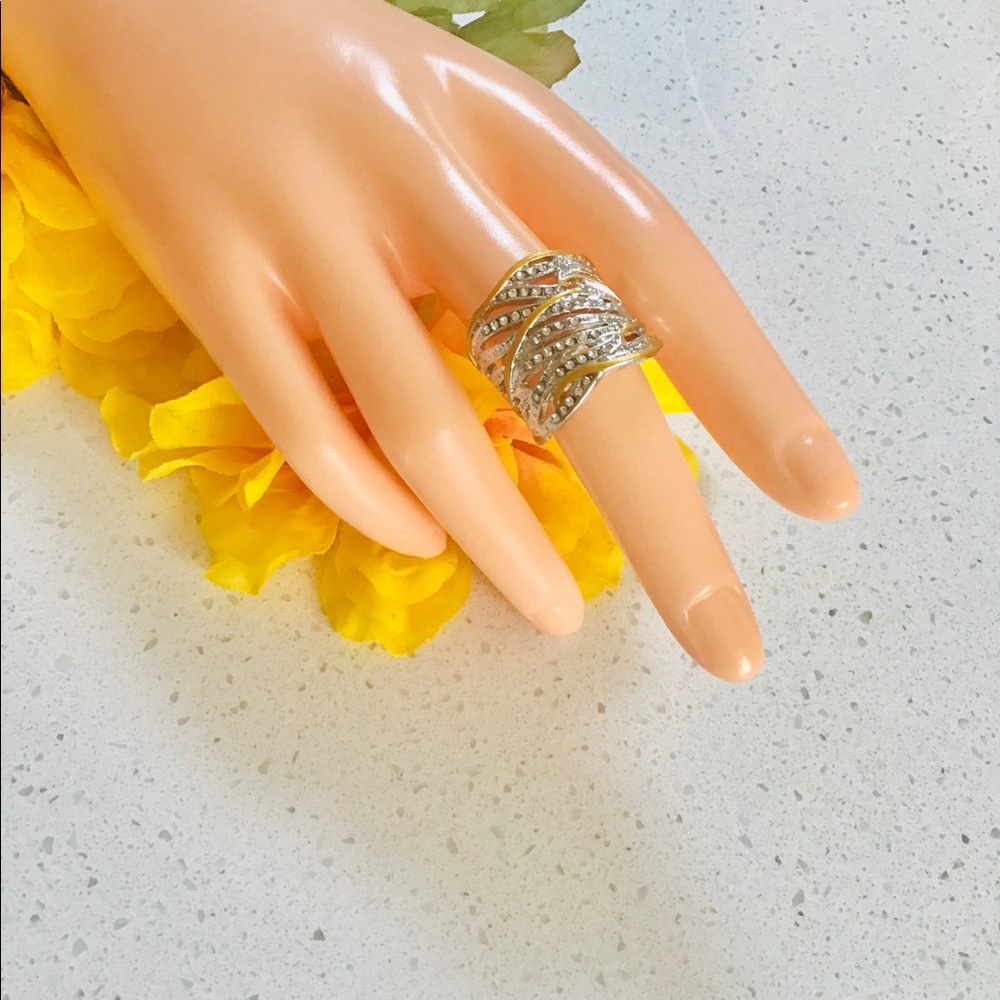 ⭐️⭐️⭐️⭐️1pcs Beautiful keep smiling silver/gold Color ring for a woman